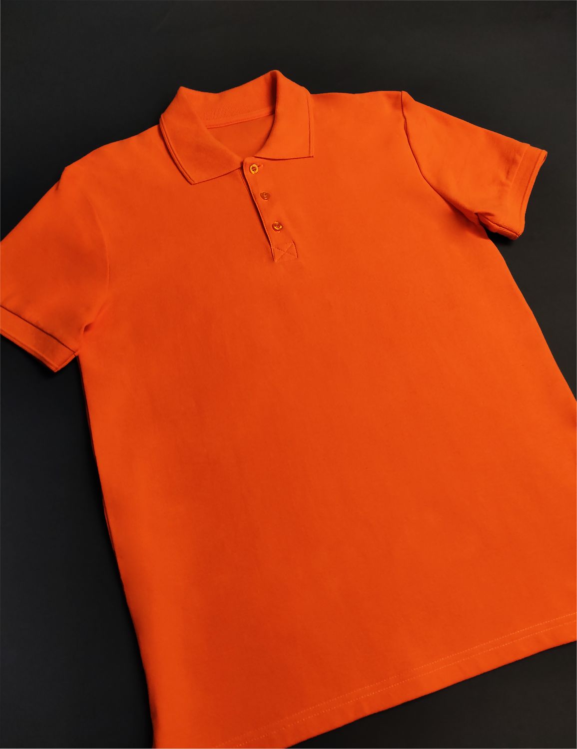 Рубашка-поло мужская (хлопок) оранжевая