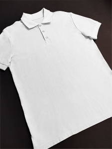 Рубашка-поло мужская (хлопок) белая