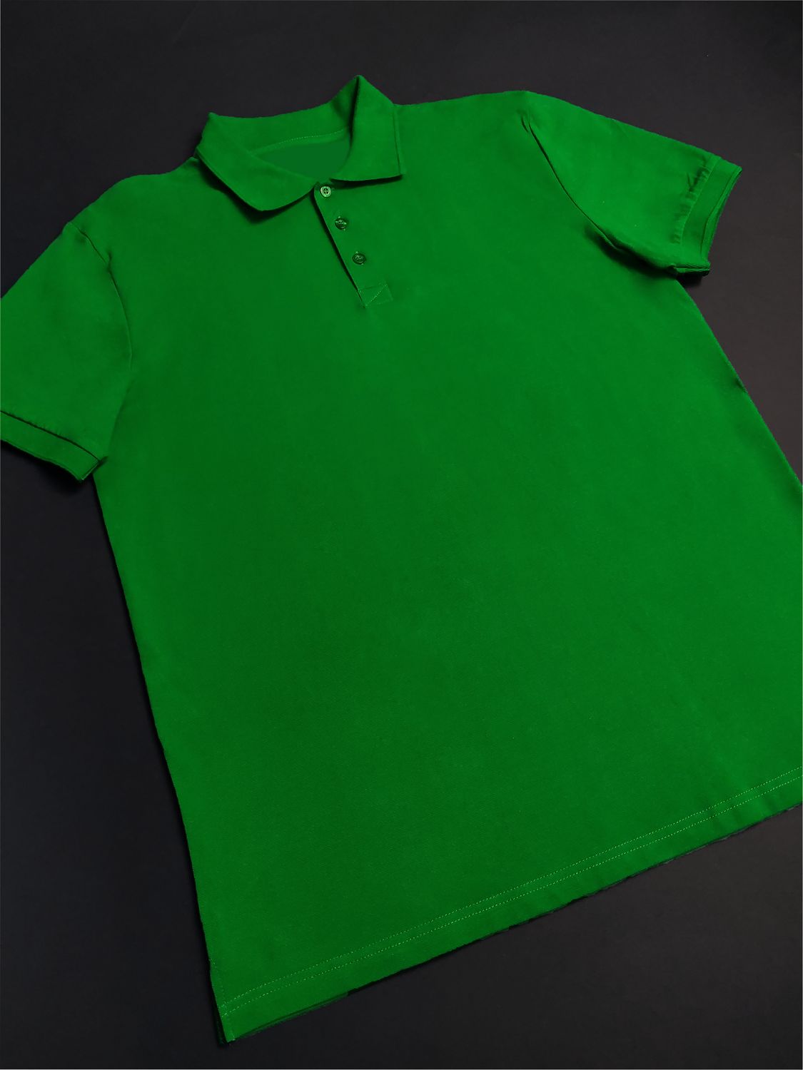Рубашка-поло мужская (хлопок) зеленая бенеттон