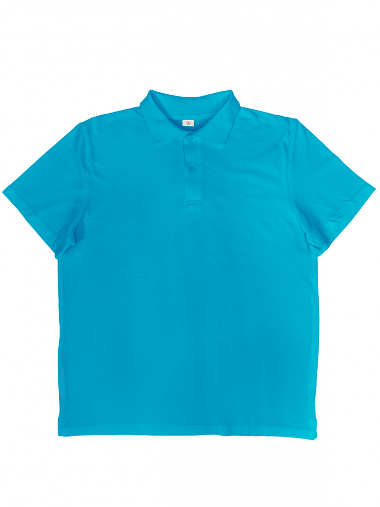Рубашка-поло мужская (хлопок) бирюзовая