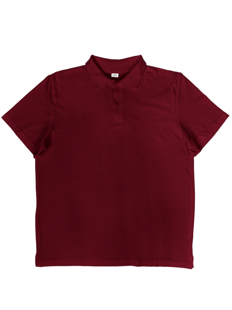 Рубашка-поло мужская (хлопок) бордовая