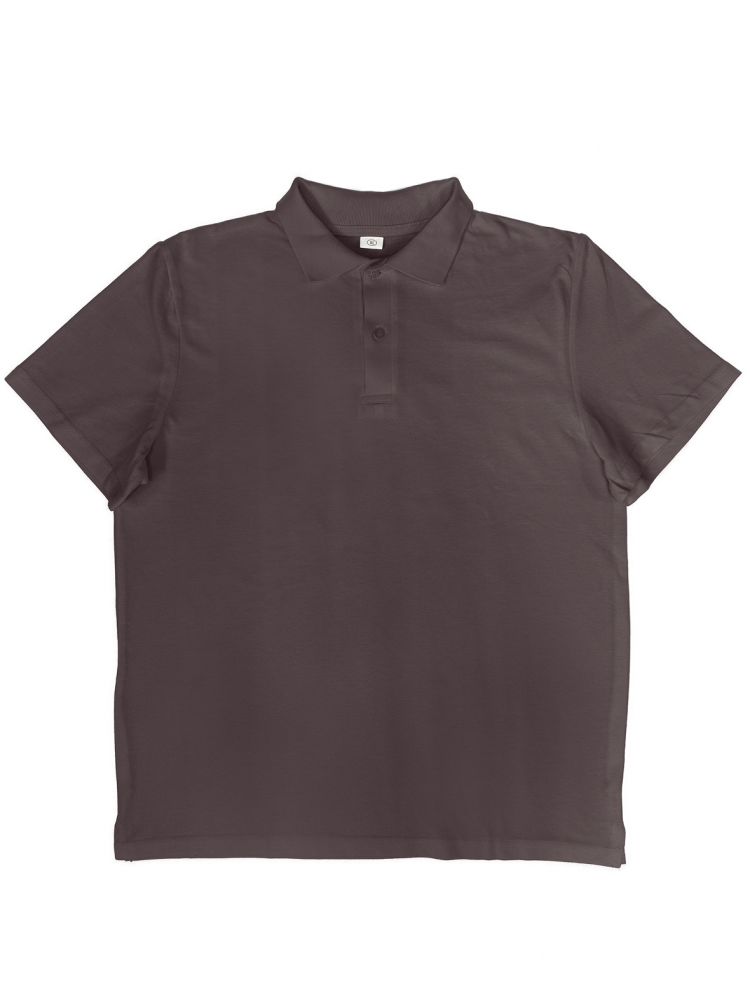 Рубашка-поло мужская (хлопок) тёмно-серая