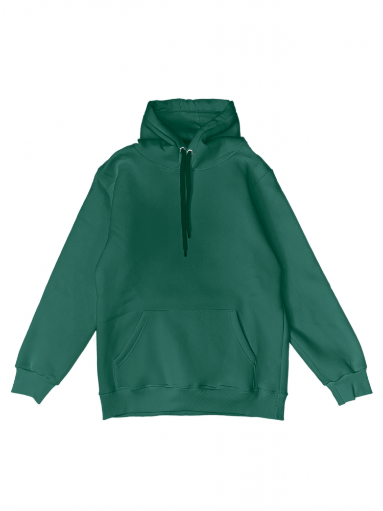 Толстовка с капюшоном "Кенгуру" 2х-нитка зеленая бенеттон