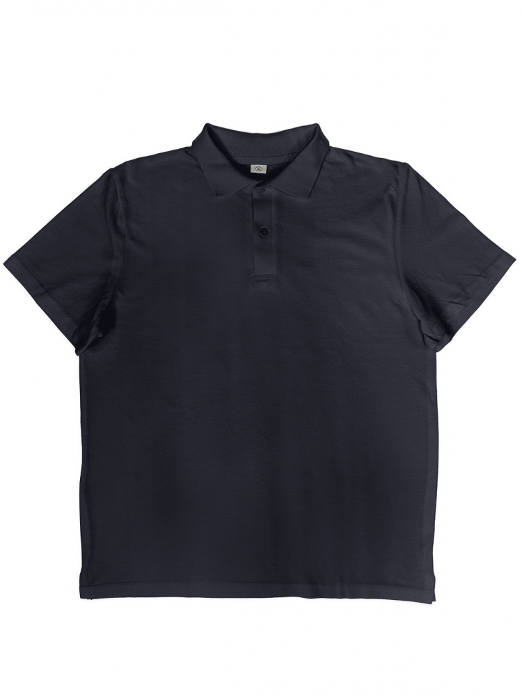 Рубашка-поло мужская (хлопок) темно-синяя