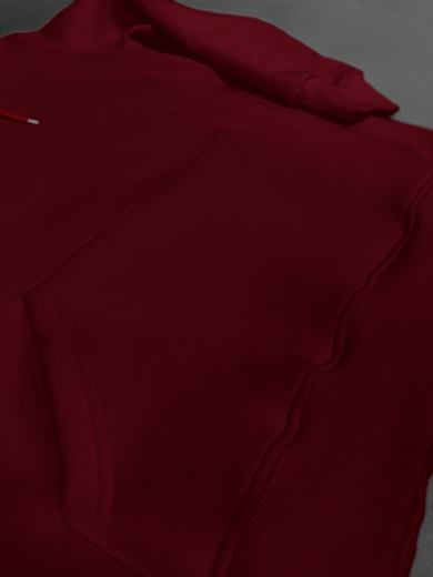 Толстовка с капюшоном "Кенгуру" 2х-нитка бордовая