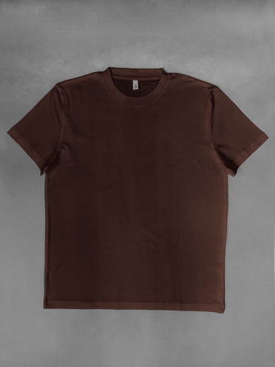 Футболка мужская (хлопок) коричневая (шоколад)