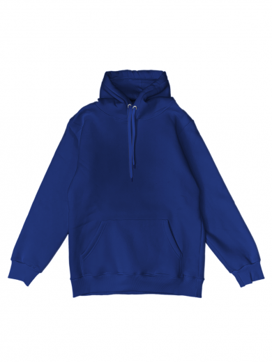Толстовка с капюшоном "Кенгуру" 2х-нитка синяя василёк