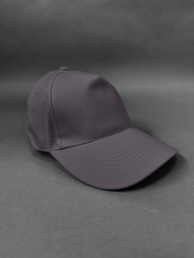Бейсболка (полувелюр) серая