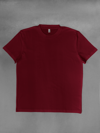 Футболка мужская (хлопок) бордовая