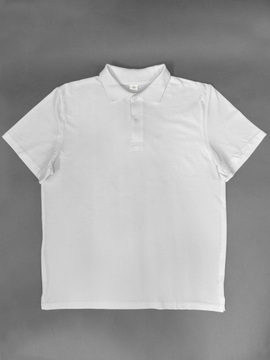 Рубашка-поло мужская (хлопок) белая