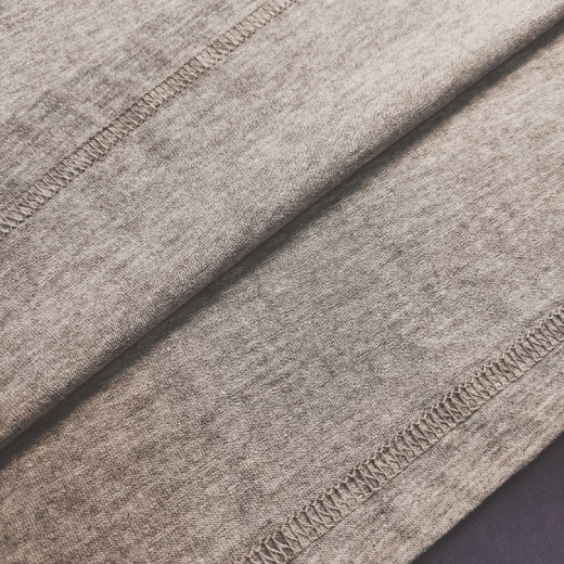 Футболка мужская (хлопок+лайкра) серая меланж