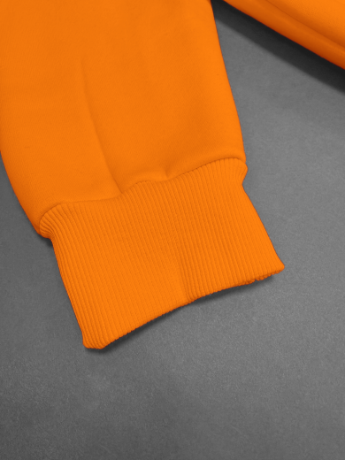 Толстовка с капюшоном (на молнии) 2х-нитка оранжевая