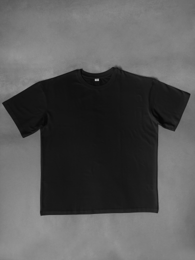 Футболка оверсайз (хлопок+лайкра) чёрная