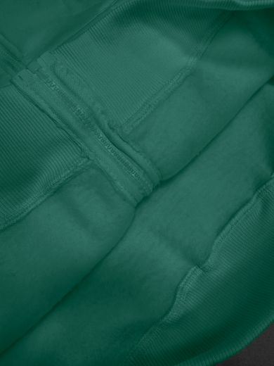 Толстовка с капюшоном (на молнии) 2х-нитка зеленая бенеттон