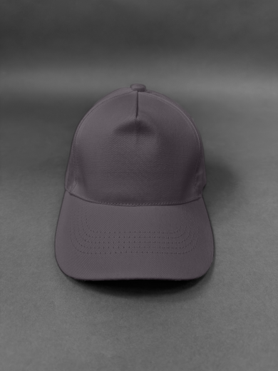 Бейсболка (полувелюр) серая