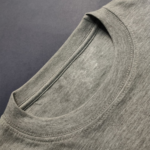 Футболка мужская (хлопок+лайкра) серая меланж