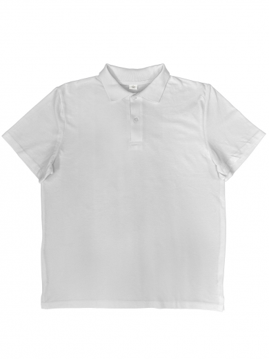 Рубашка-поло мужская (хлопок) белая