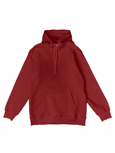 Толстовка с капюшоном "Кенгуру" 2х-нитка красная