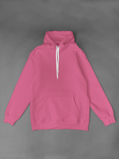 Толстовка с капюшоном "Кенгуру" 2х-нитка розовая