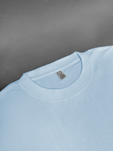 Футболка мужская (хлопок) небесно-голубая