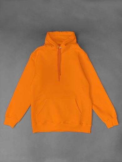 Толстовка с капюшоном "Кенгуру" 2х-нитка оранжевая