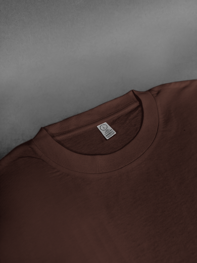 Футболка мужская (хлопок) коричневая (шоколад)