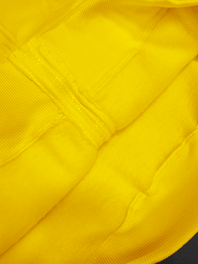 Толстовка с капюшоном (на молнии) 2х-нитка желтая