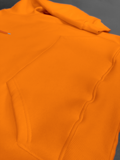 Толстовка с капюшоном "Кенгуру" 2х-нитка оранжевая