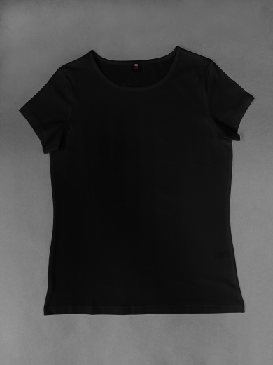 Футболка женская (хлопок+лайкра) черная