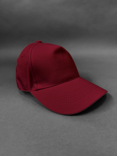 Бейсболка (полувелюр) бордовая