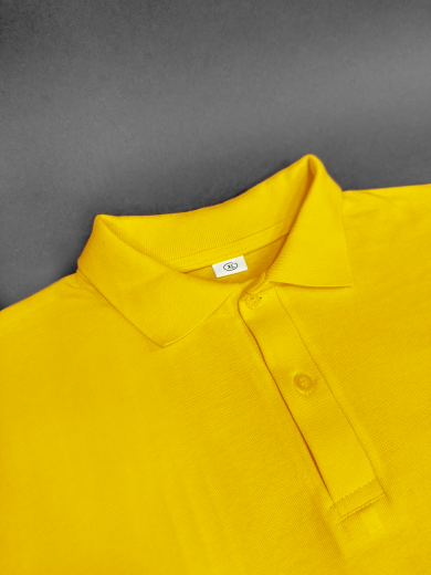 Рубашка-поло мужская (хлопок) желтая