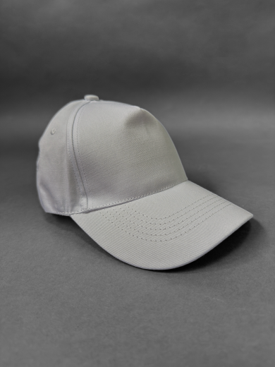 Бейсболка (полувелюр) светло-серая