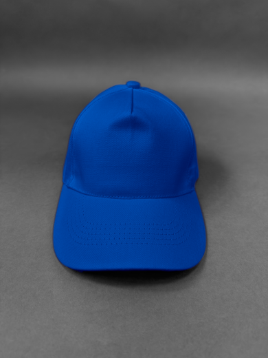 Бейсболка (полувелюр) синяя василёк