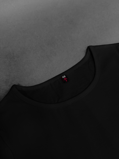 Футболка женская (хлопок+лайкра) черная