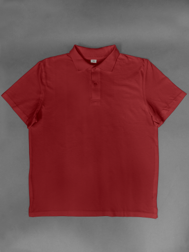Рубашка-поло мужская (хлопок) красная