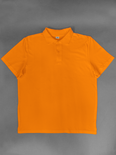 Рубашка-поло мужская (хлопок) оранжевая