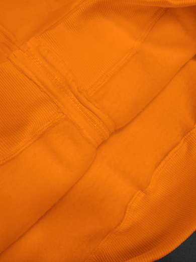 Толстовка с капюшоном (на молнии) 2х-нитка оранжевая