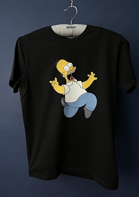 Черная футболка с Симпсоном