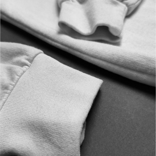 Толстовка без капюшона "Кенгуру" 2х-нитка белая