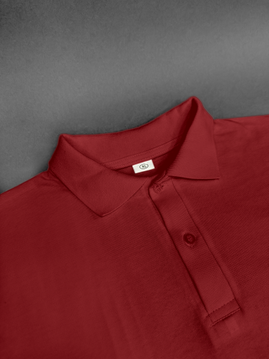 Рубашка-поло мужская (хлопок) красная