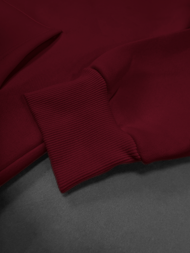 Толстовка с капюшоном "Кенгуру" 2х-нитка бордовая