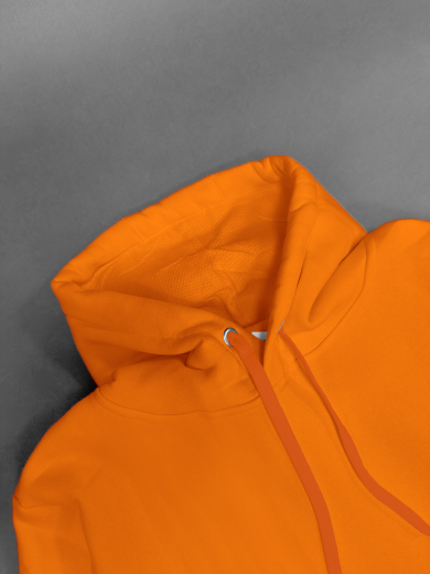Толстовка с капюшоном "Кенгуру" 2х-нитка оранжевая