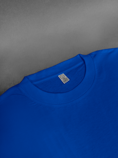 Футболка мужская (хлопок) синяя василёк