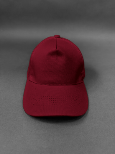 Бейсболка (полувелюр) бордовая