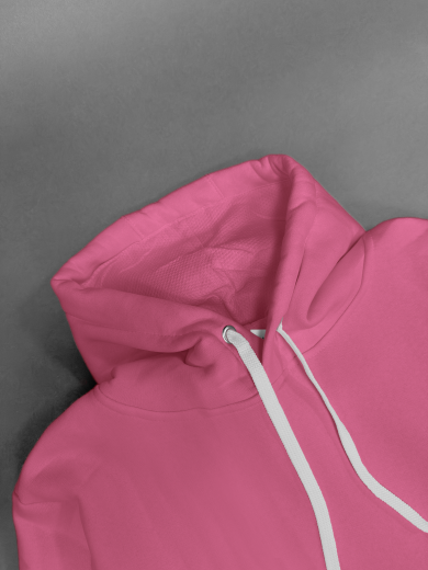 Толстовка с капюшоном "Кенгуру" 2х-нитка розовая