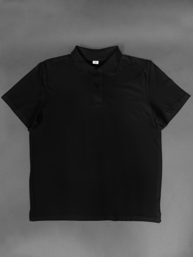 Рубашка-поло мужская (хлопок) черная