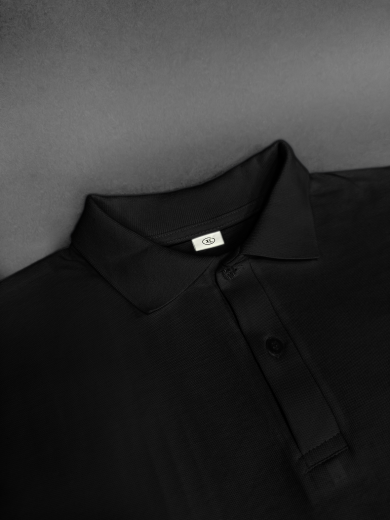 Рубашка-поло мужская (хлопок) черная