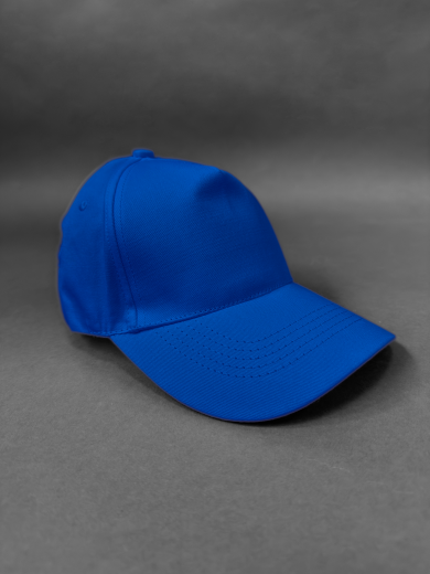 Бейсболка (полувелюр) синяя василёк