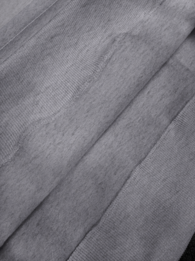 Толстовка с капюшоном "Кенгуру" 2х-нитка серая меланж