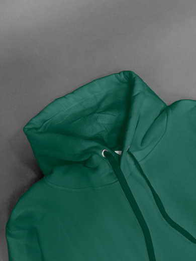 Толстовка с капюшоном "Кенгуру" 3х-нитка зеленая бенеттон